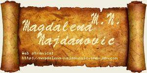 Magdalena Najdanović vizit kartica